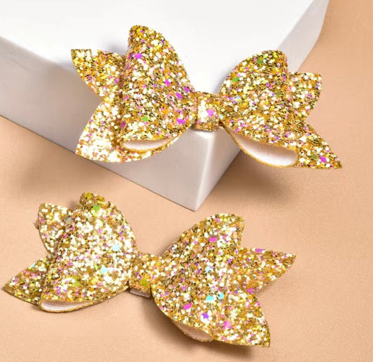 Golden Small Hair Bow