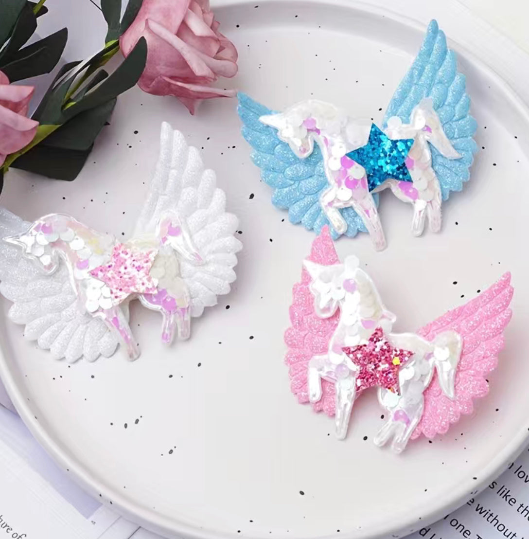 Cute Horse Wings Clip