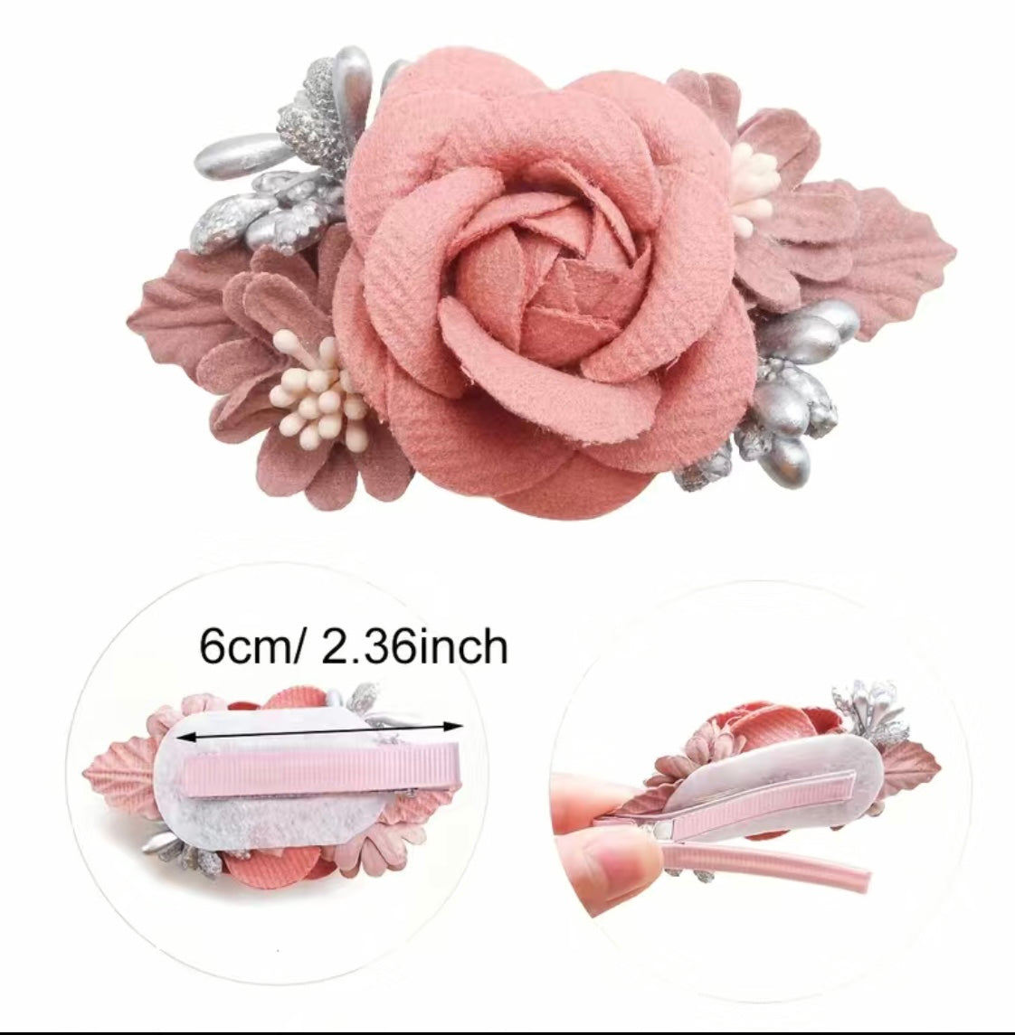 Flower Decor Hair Clip