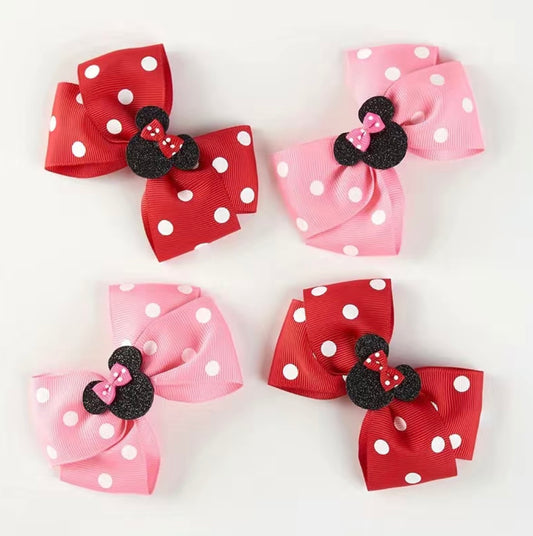 Minnie Polka Dot Bow Clip