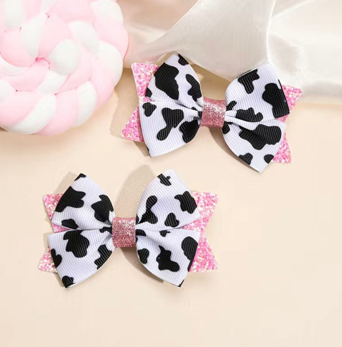 Cow Boutique Hair Bow