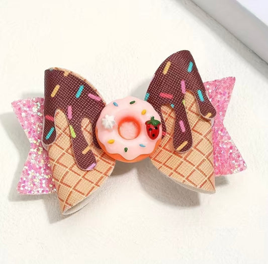 Donut Bow Clip