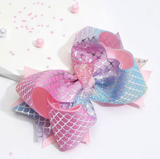 Mermaid Pattern Bow