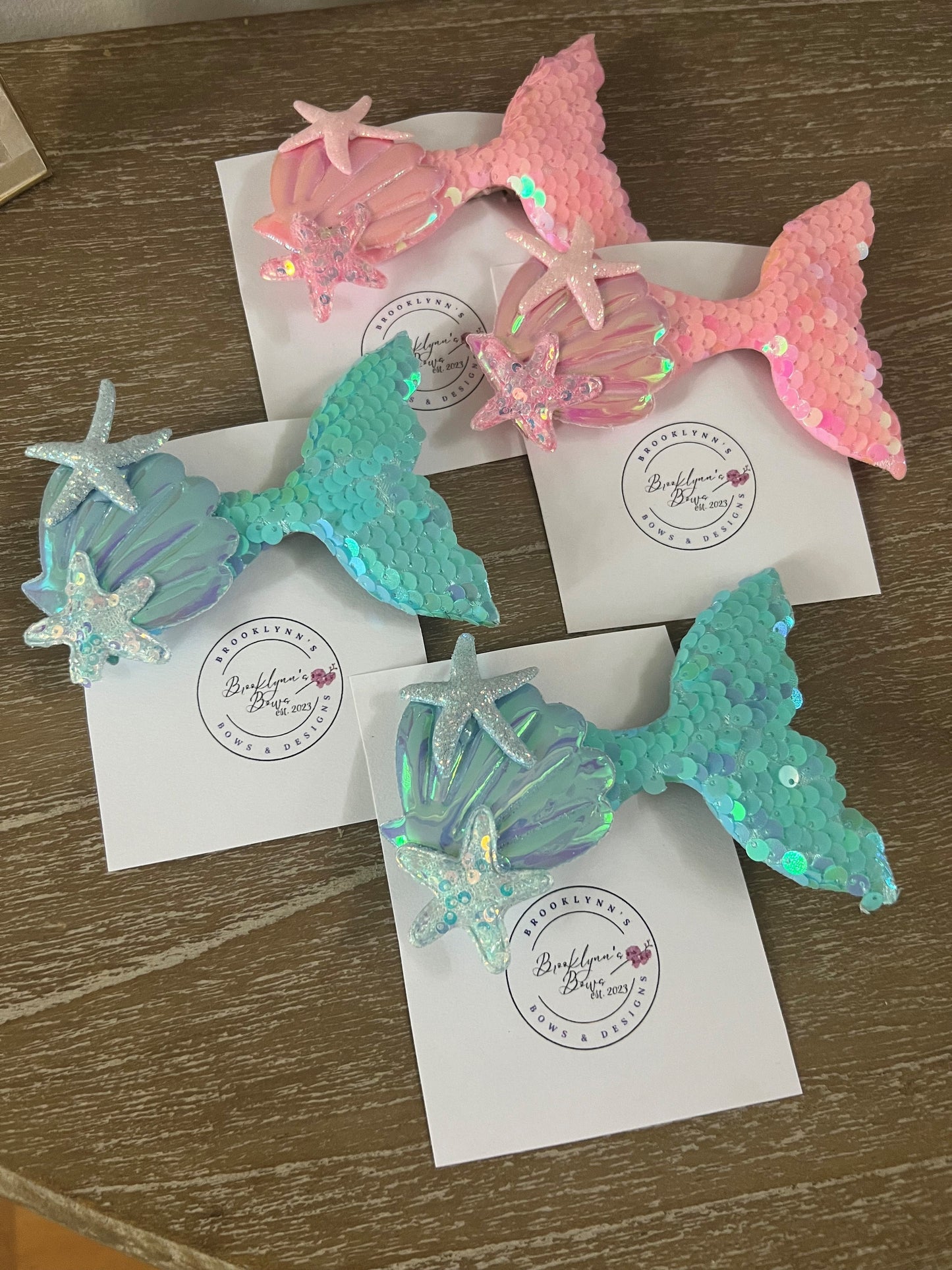 Mermaid Clip Bows