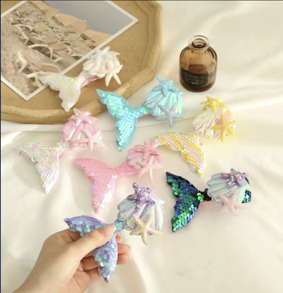 Mermaid Clip Bows